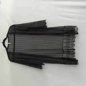 Black kimono style swimsuit cover size medium